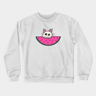 Watermelon cat Crewneck Sweatshirt